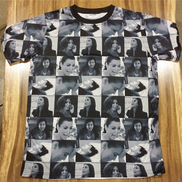 Kim Kardashian, Crying Shirt, Instagram Kim Kardashian, Crying Shirt, Instagram